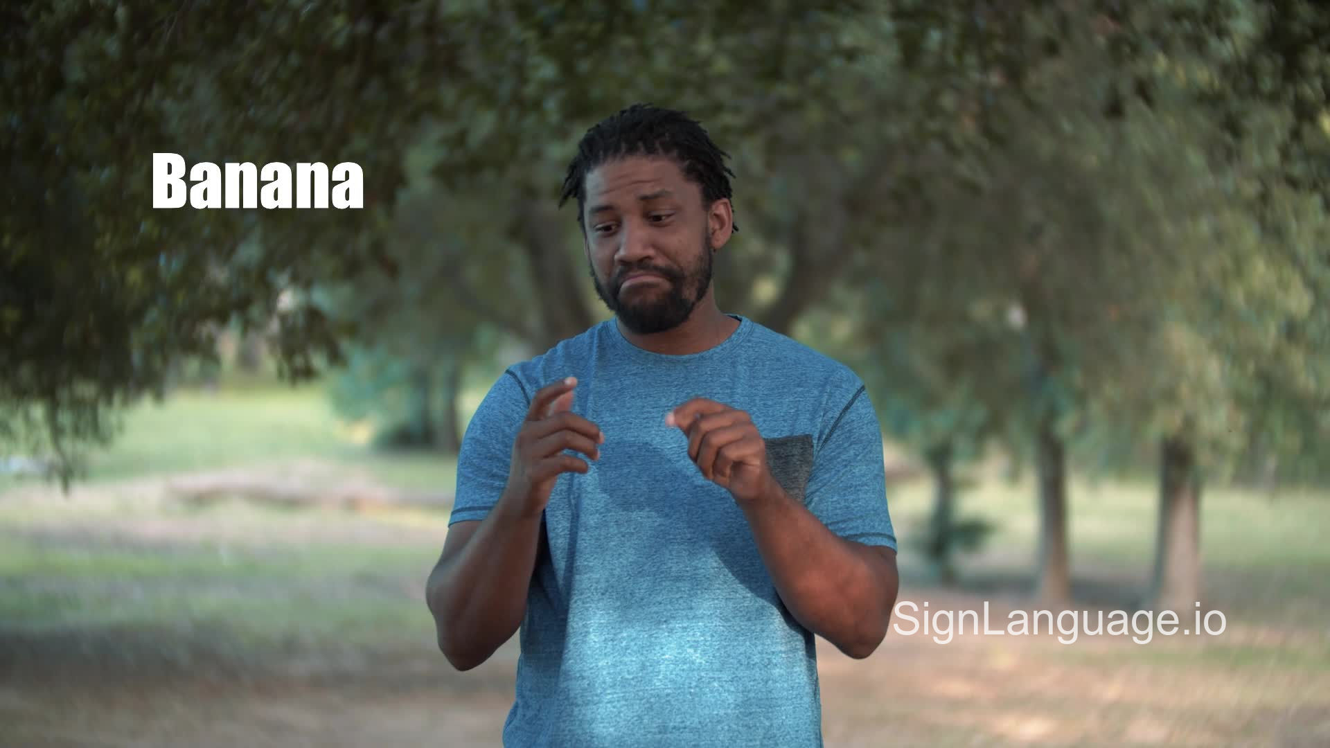 banana in ASL Example 1 American Sign Language