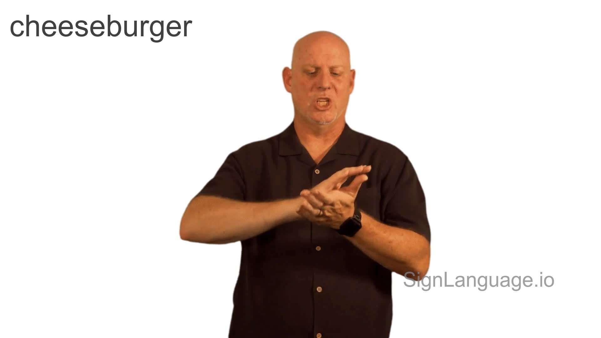 cheeseburger in ASL Example 2 American Sign Language