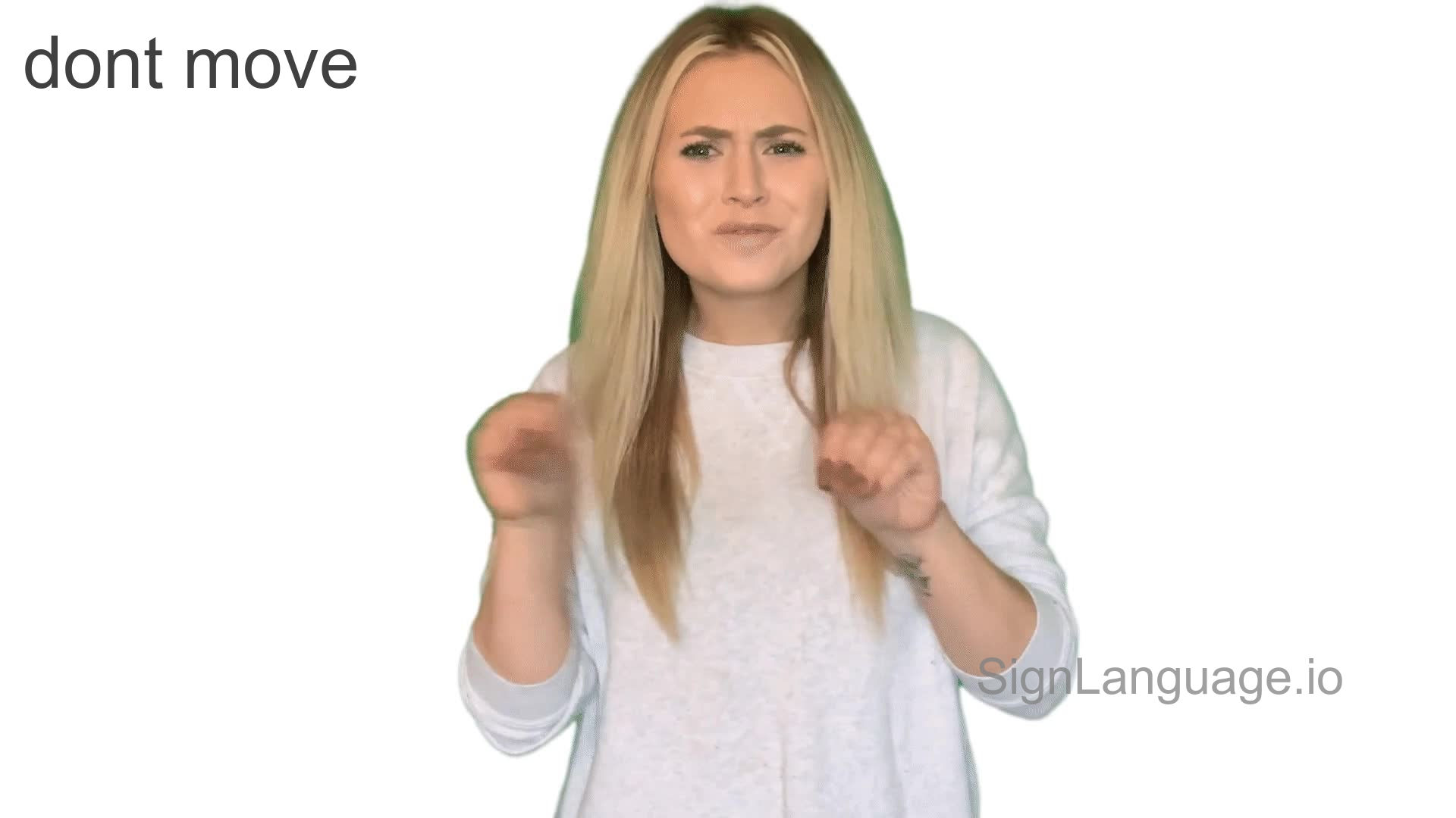 dont move in ASL Example 2 American Sign Language