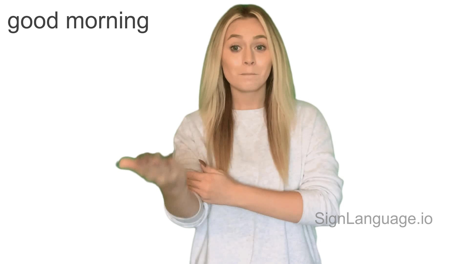 good morning in ASL - Example # 2 - American Sign Language