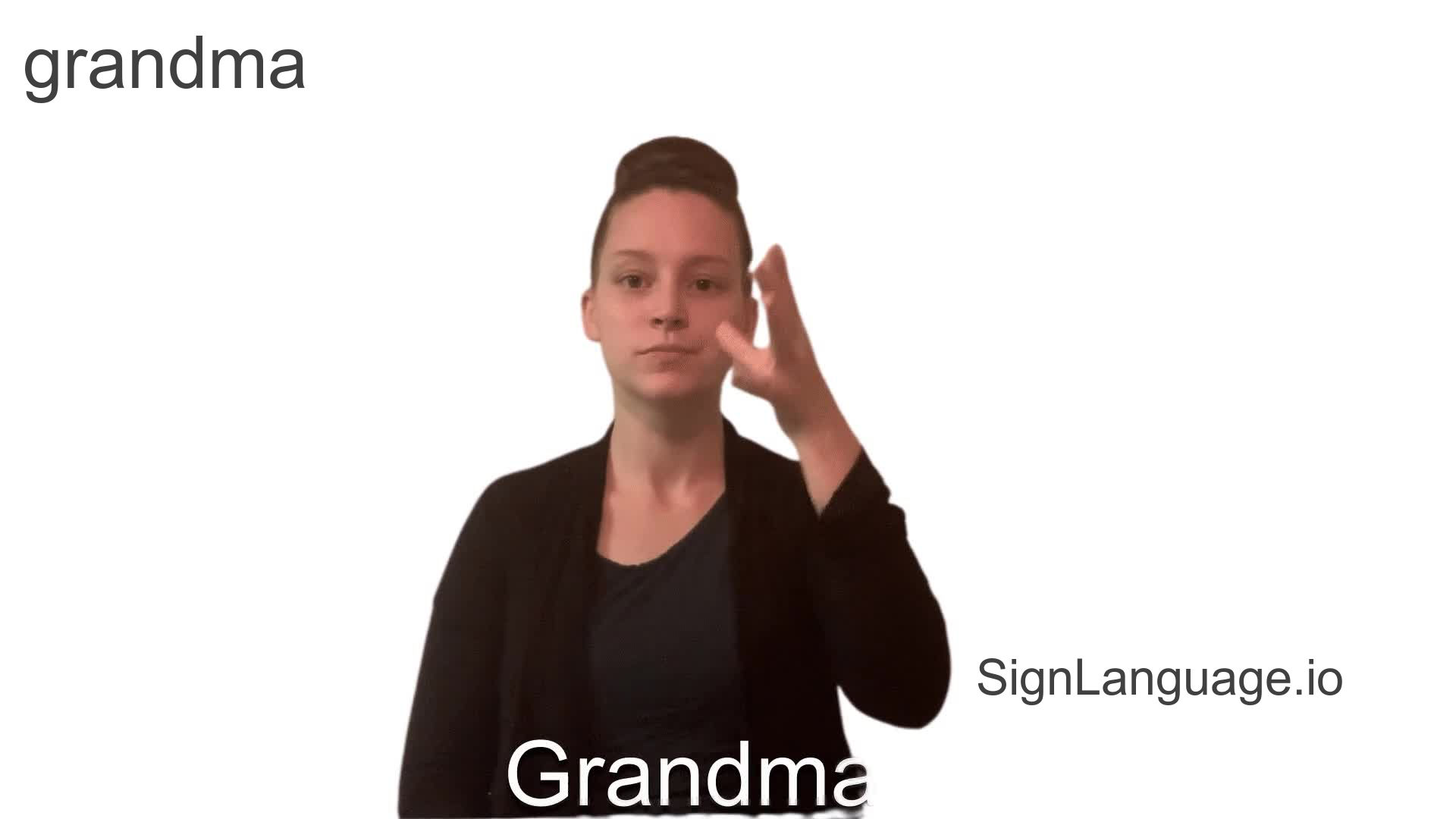 grandma in ASL Example 1 American Sign Language