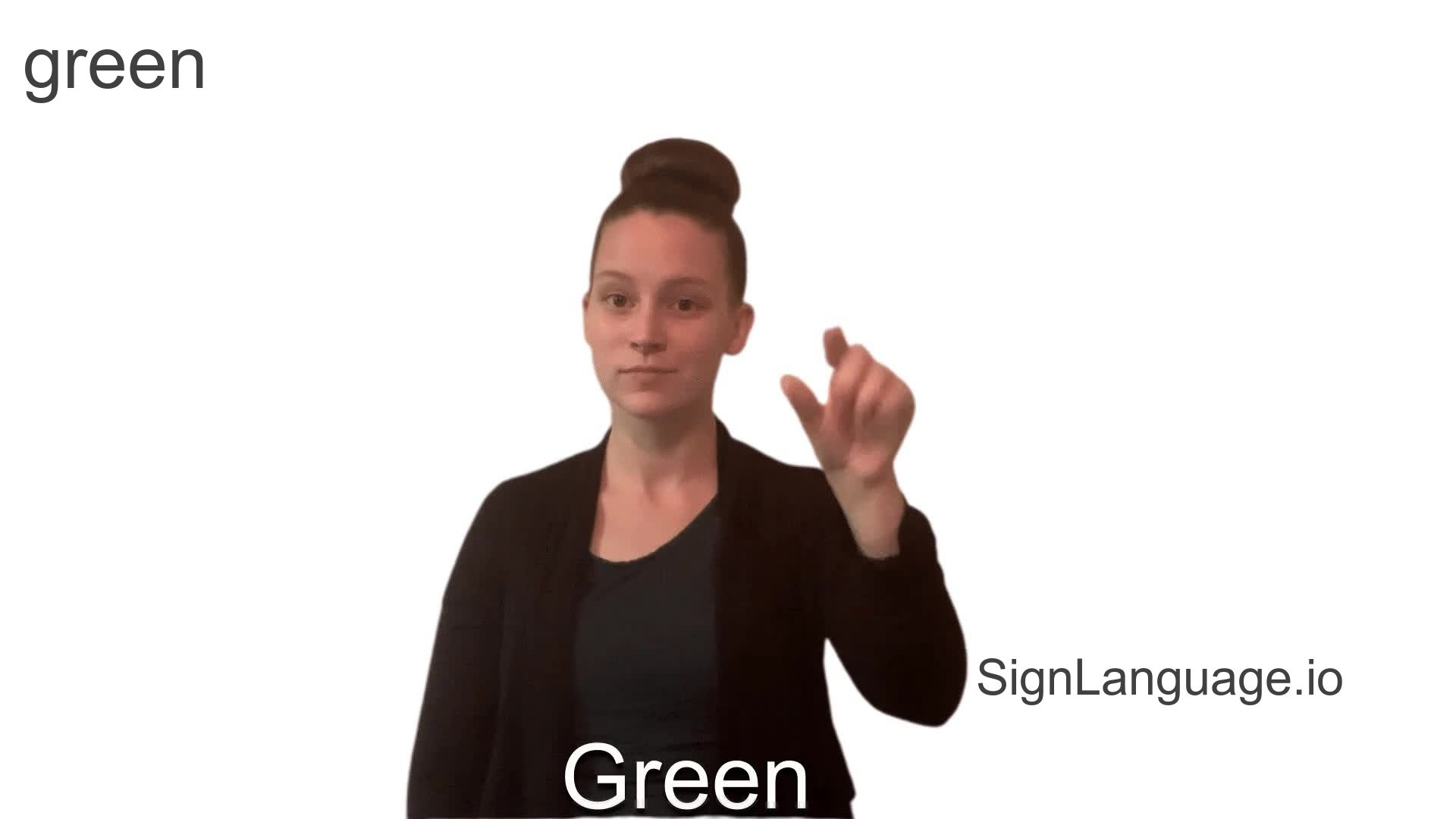 green in ASL Example 9 American Sign Language
