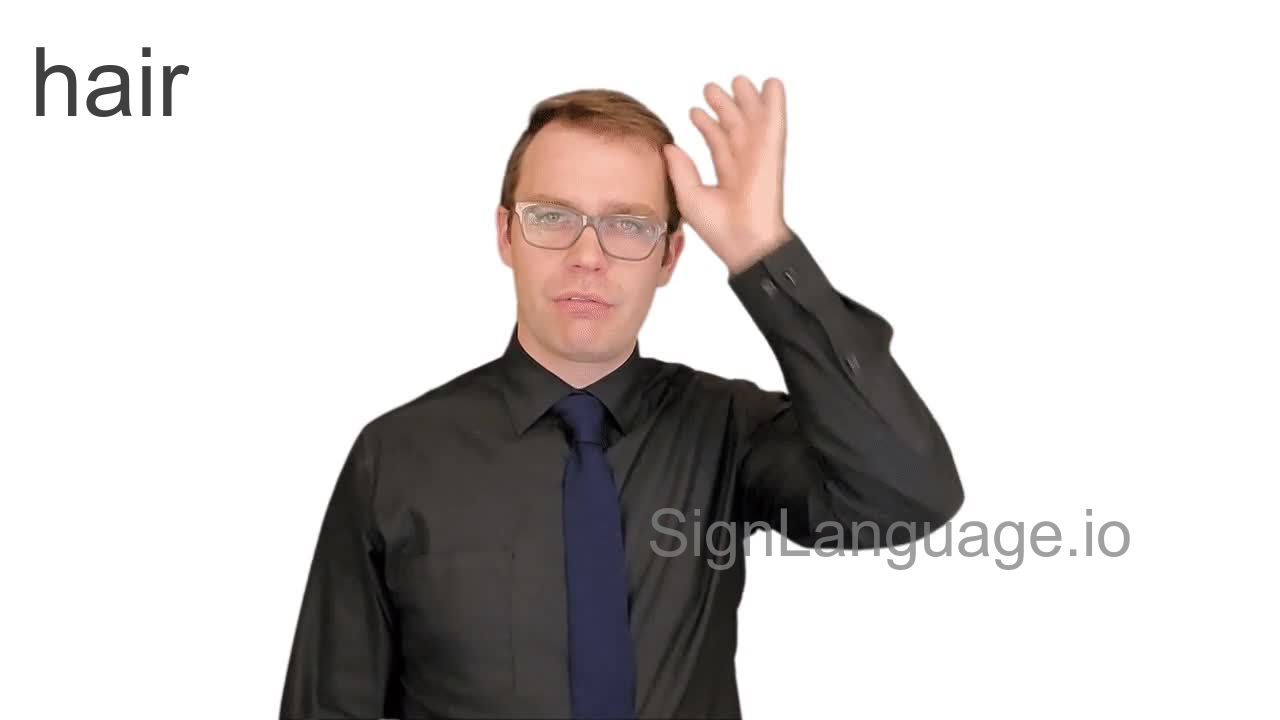 hair in ASL Example 6 American Sign Language