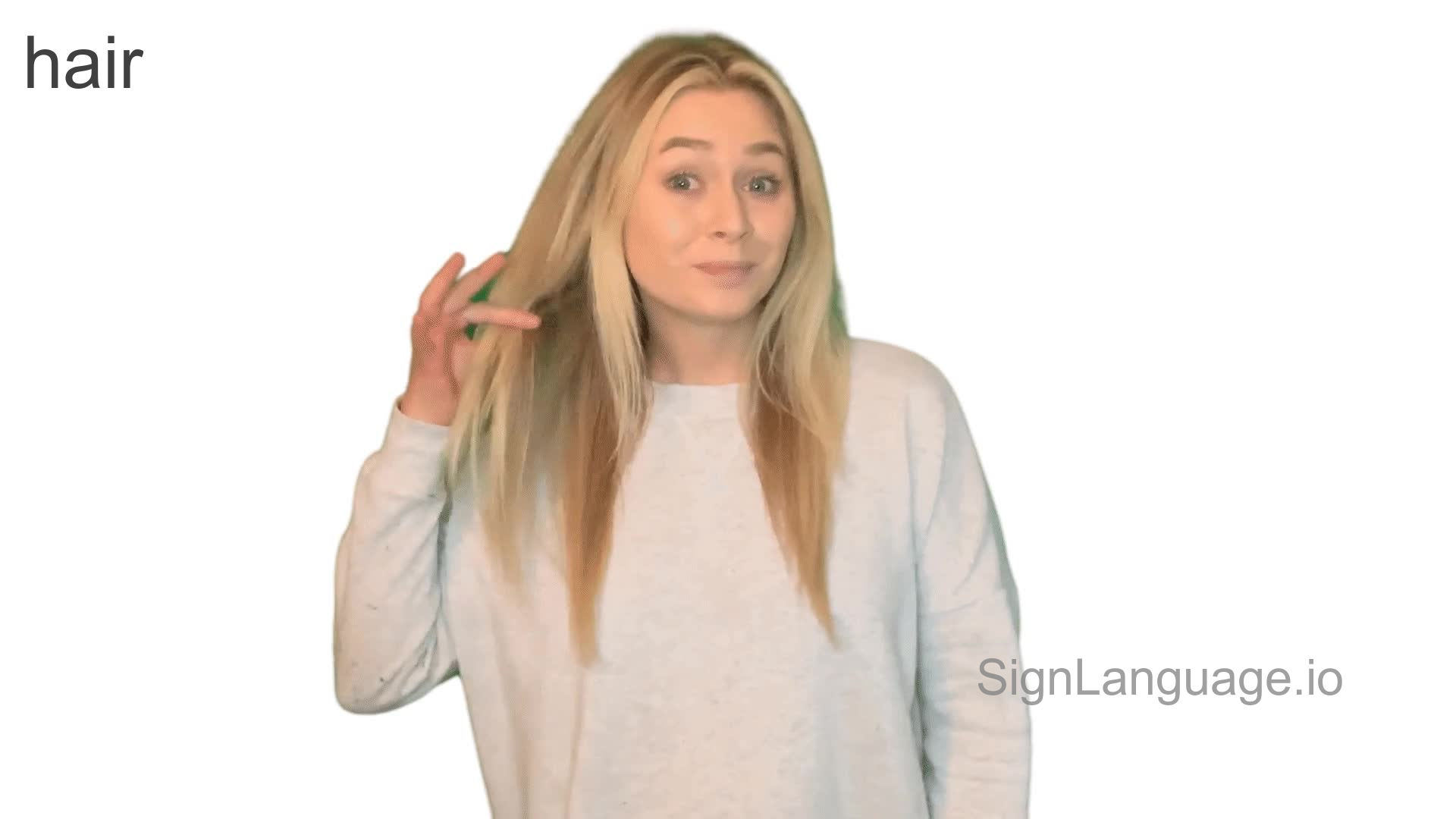 hair in ASL Example 7 American Sign Language