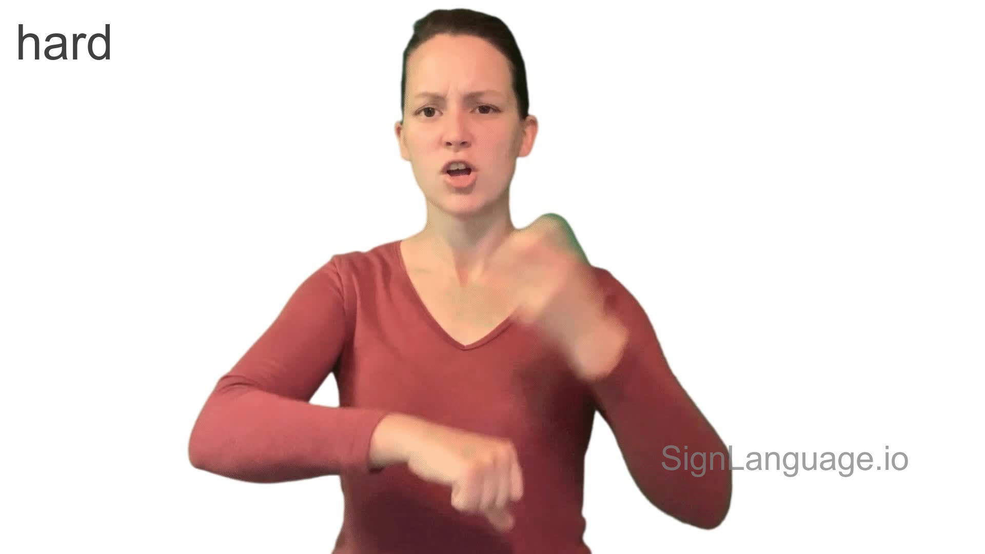 hard in ASL - Example # 6 - American Sign Language
