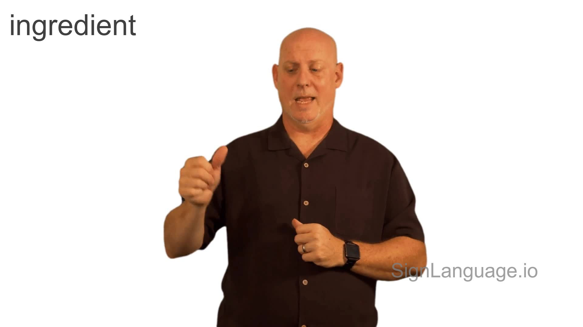 ingredient in ASL Example 3 American Sign Language