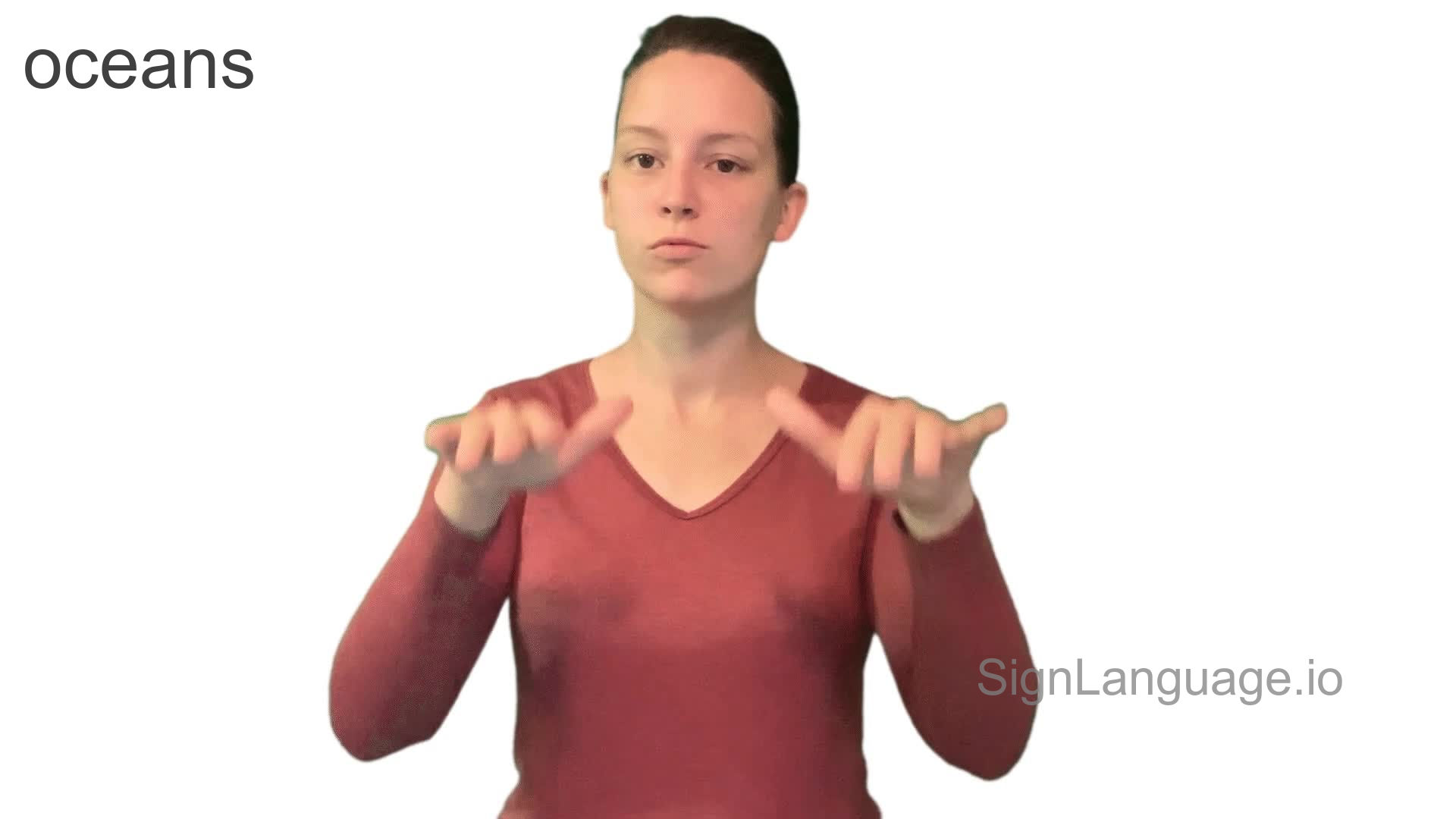 oceans in ASL Example 1 American Sign Language