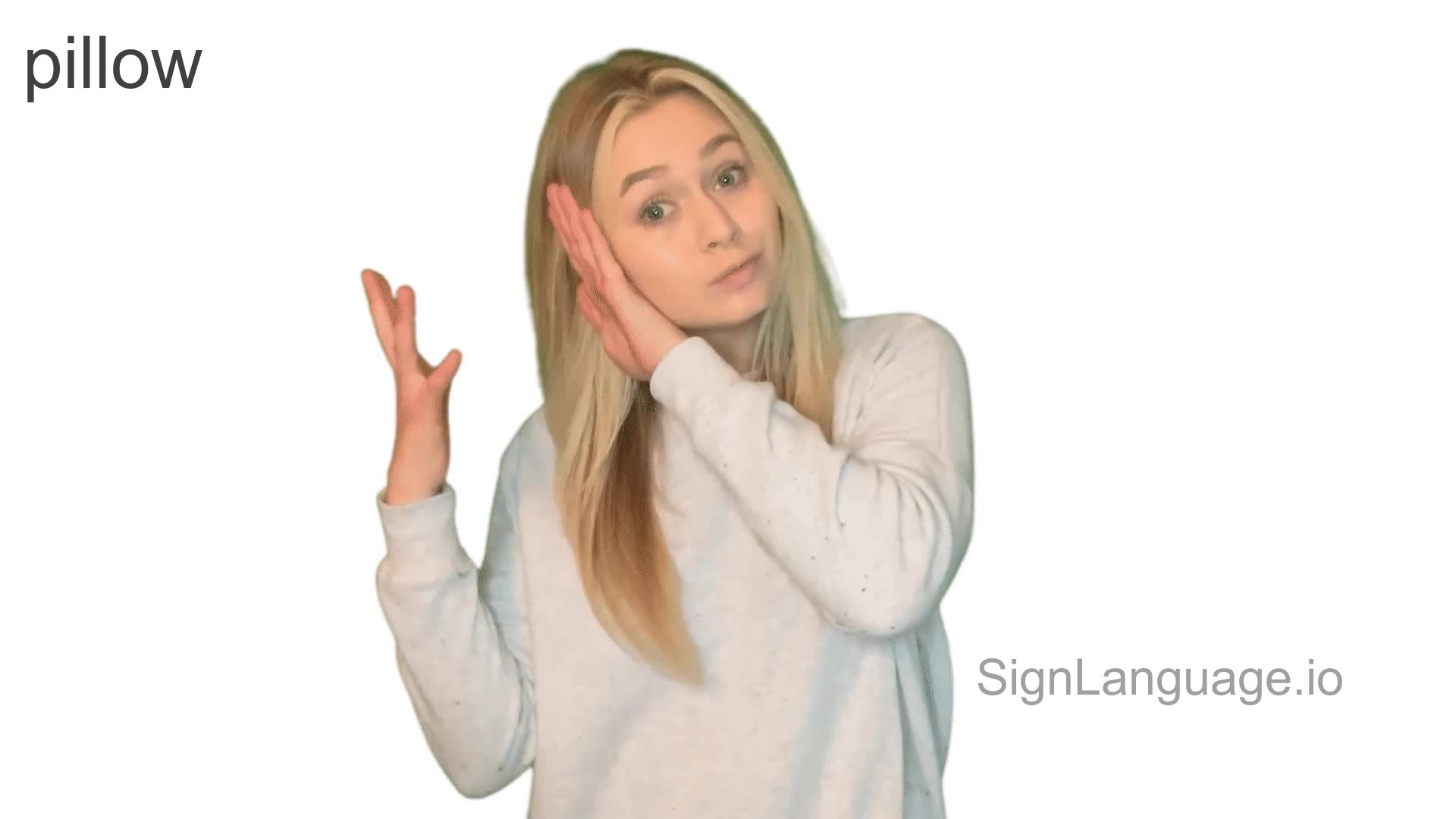 pillow in ASL Example 7 American Sign Language