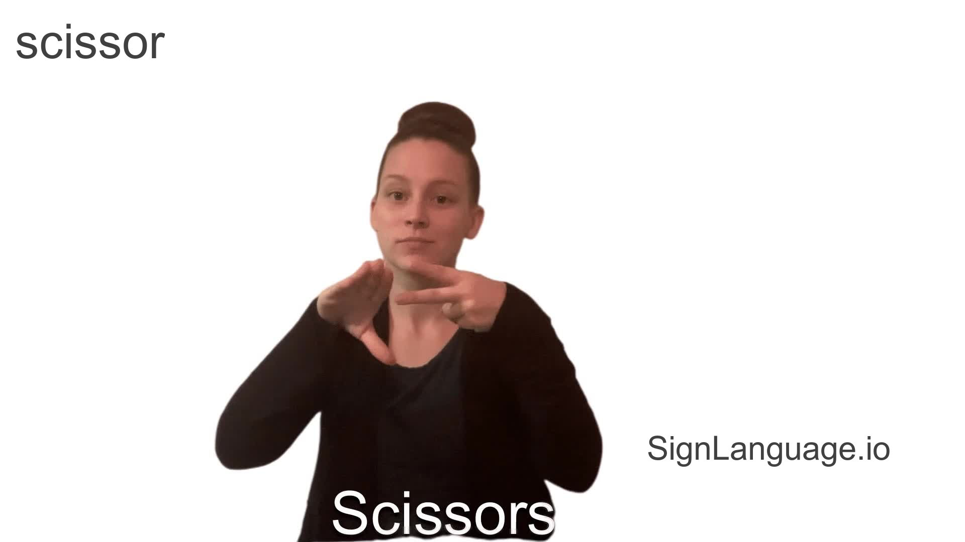 scissor in ASL Example 1 American Sign Language