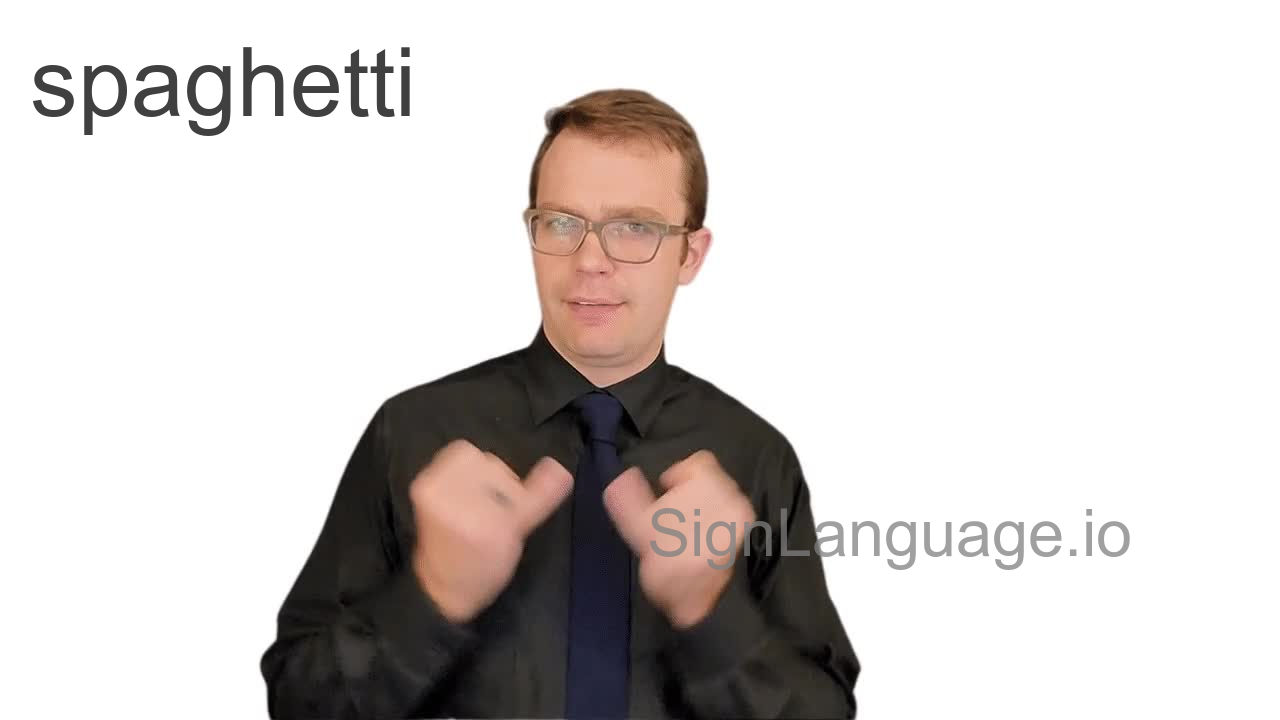 spaghetti in ASL Example 3 American Sign Language
