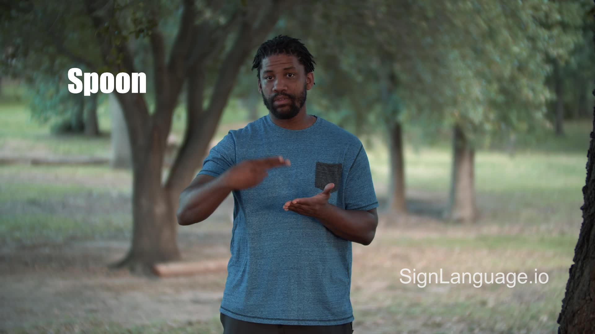 spoon in ASL Example 1 American Sign Language