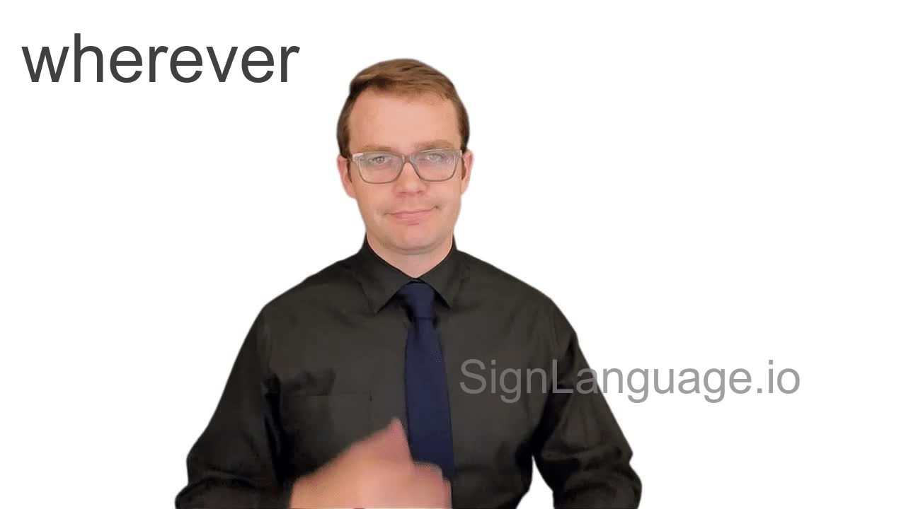 wherever in ASL Example 2 American Sign Language