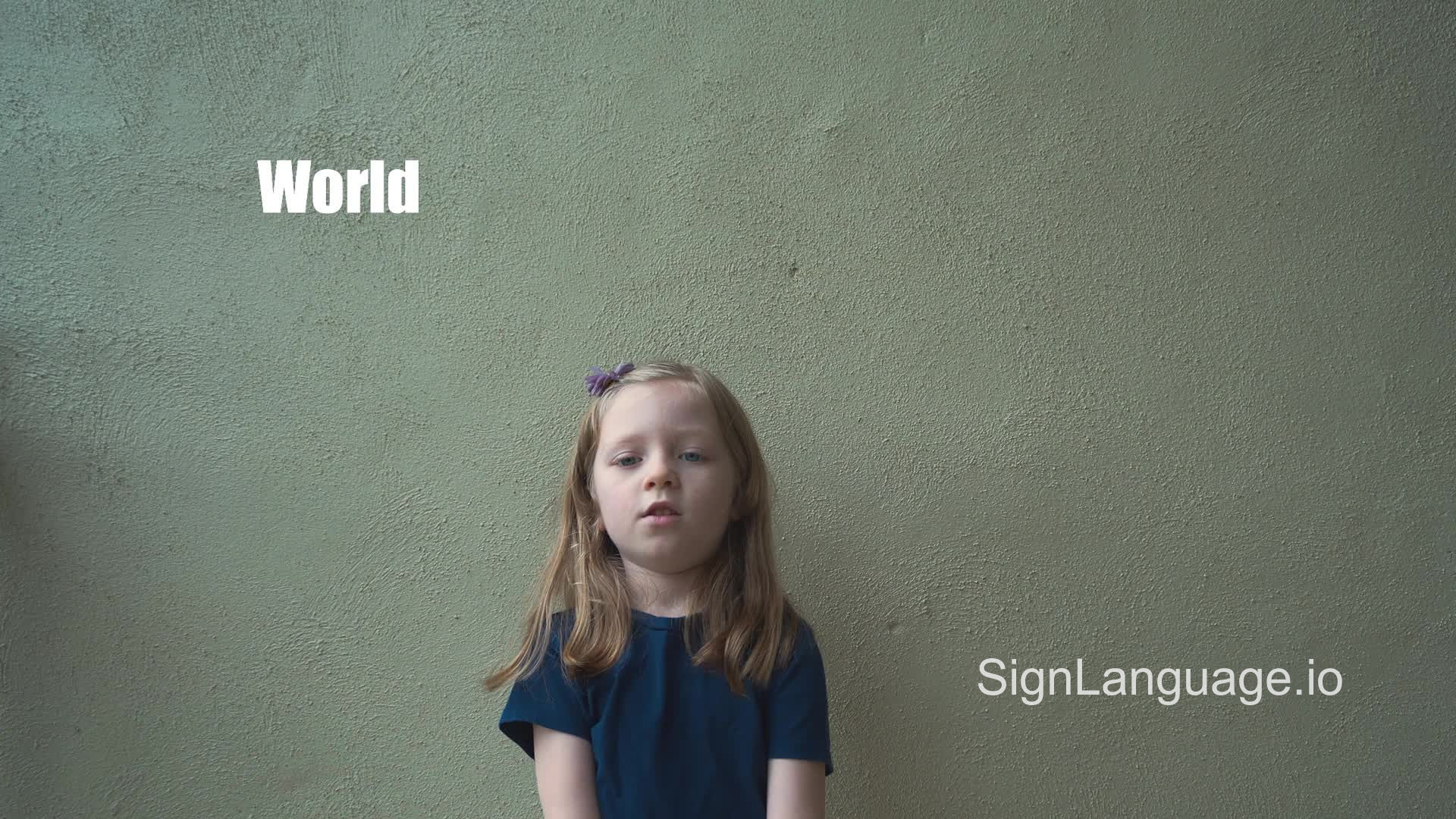 What A Wonderful World American Sign Language world in ASL - Example # 1 - American Sign Language