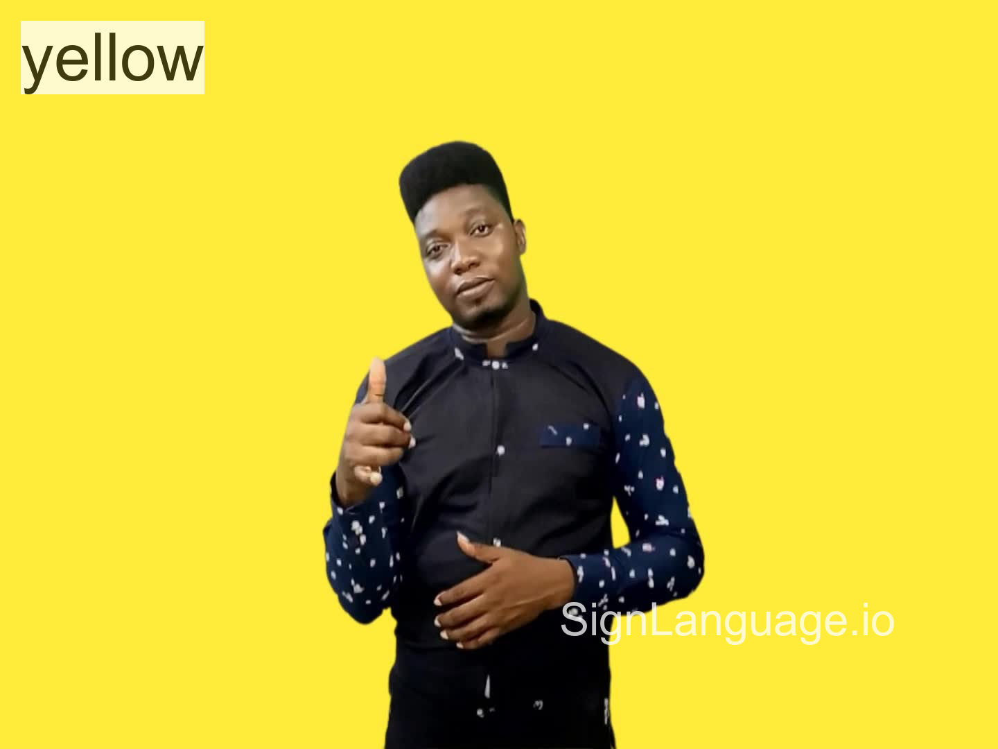 yellow in ASL Example 7 American Sign Language
