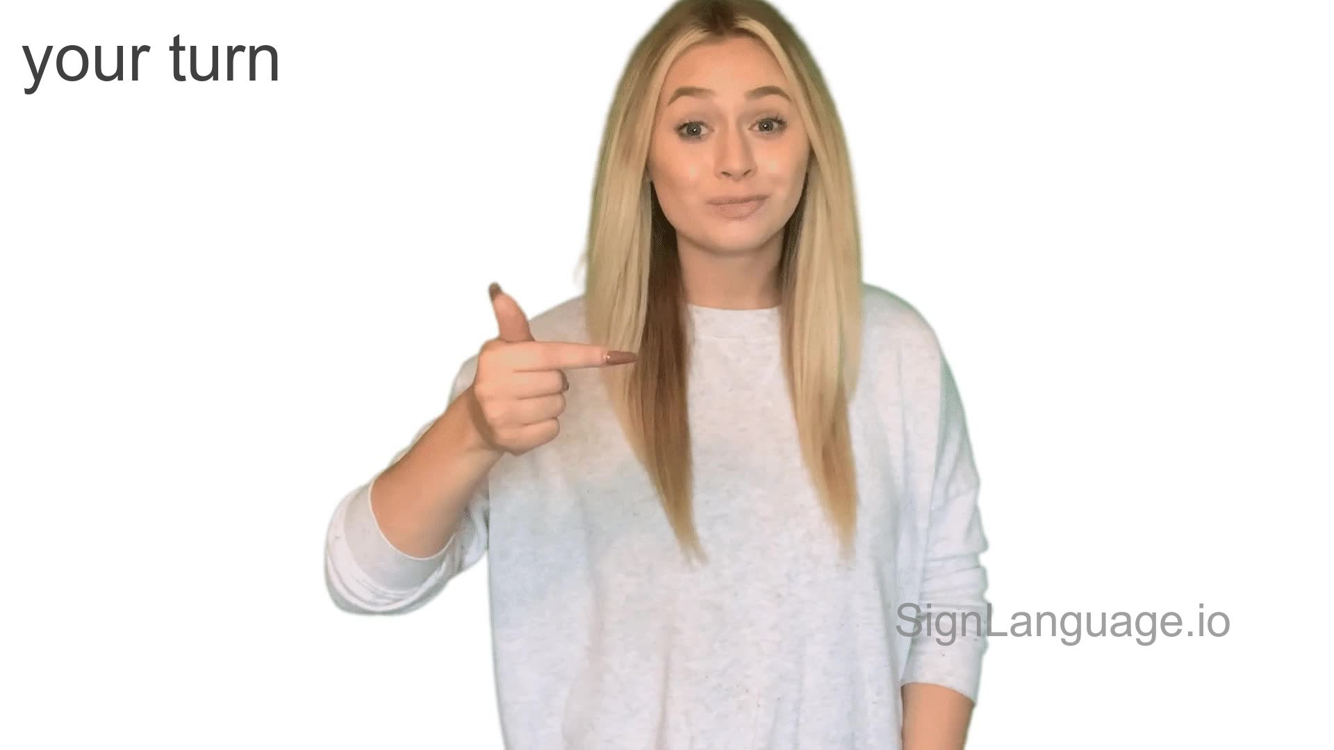 your turn in ASL Example 6 American Sign Language